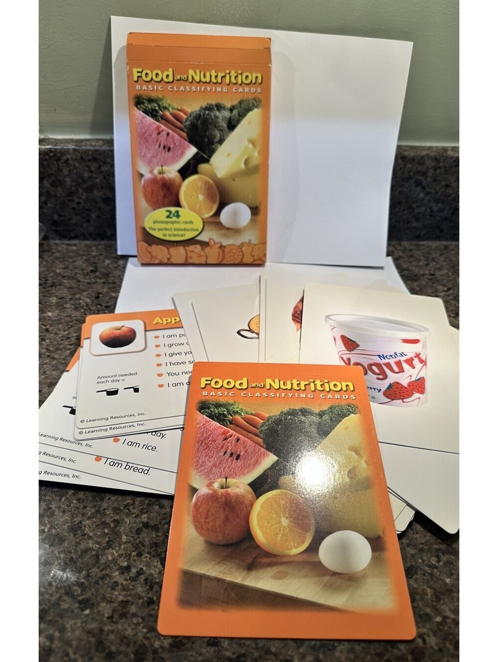 Learning Resources Food & Nutrition Classifying Flash Cards LER 2922 PreK-K